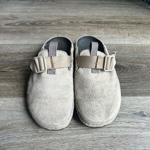 Chaco paonia clogs Beige Suede Slip-On Shoes with Straps